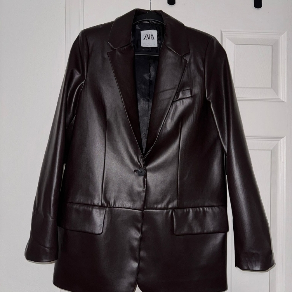 Zara Women's Black Leather Jacket